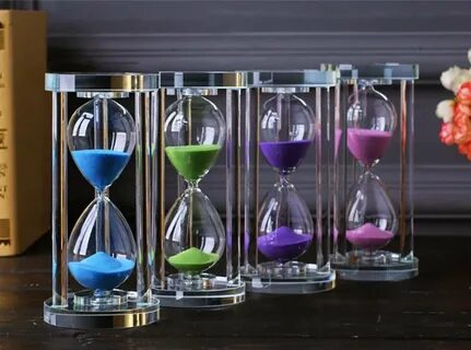 MINGZE Transparent Crystal Hourglass Timer Sand Clock Crafts