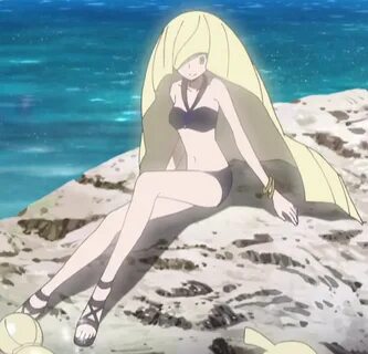 Lusamine in a bikini Pokémon Sun and Moon Pokemon manga, Pok