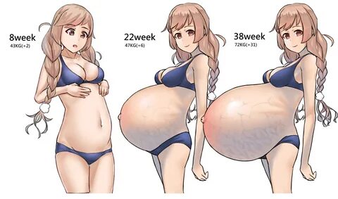 ...kantai collection, big belly, bra, braided hair, braids, brown eyes, bro...