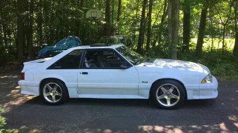 1990 Foxbody Mustang with 2003 Cobra Wheels - YouTube