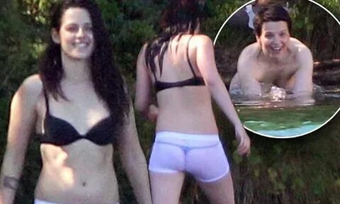 Kristen Stewart and Juliette Binoche strip off in lake on Si