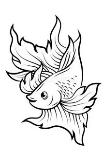 Beta Fish Drawing Outline - Ana Part