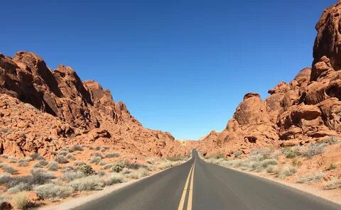 Highway along the red mountains in nevada free image downloa