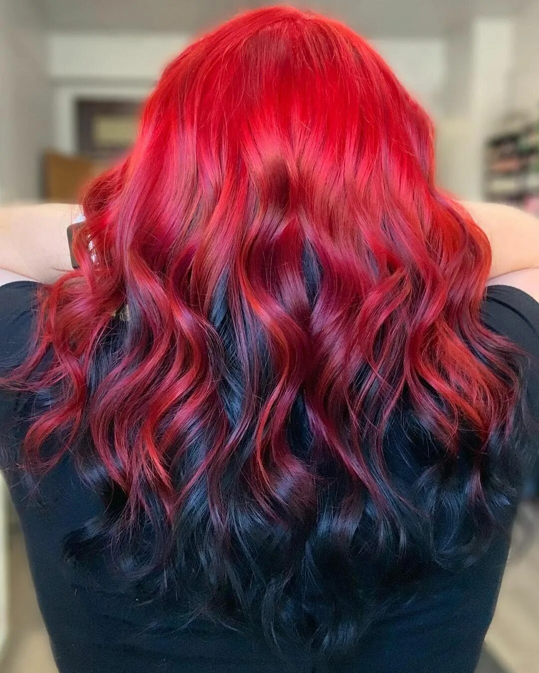 Section one is PRAVANA VIVIDS Red melted into... 