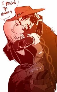 McCree x Ashe doodle commission by AndorahLeon on @DeviantAr