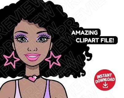 African American Barbie Clipart