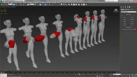 Skin Morph in 3ds Max 3ds max, 3d character, Zbrush.