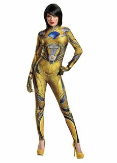 Купить Power Rangers Yellow Body Suit Costume Adult Cosplay 