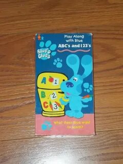 Blues Clues VHS Video Play Along with Blue ABCs and 123s ABC