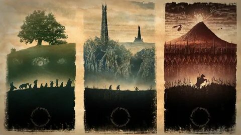 trilogía lml Lord of the rings, Middle earth, Movie wall art