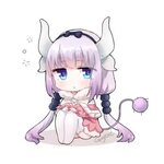 Safebooru - 1girl capelet chibi dragon girl dragon horns dra