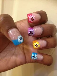 Pin by Keitha Freeman on Nail Yeah! Hawaiian nails, Flower n