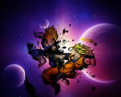 Goku vs Vegeta space wallpaper merge Dibujo de goku, Dragone