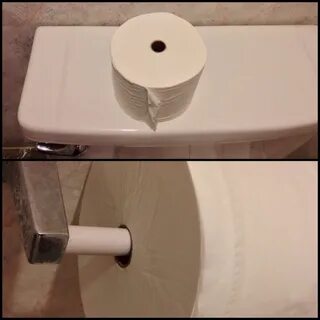 The toilet paper rolls at the hotel my girlfriend and I are 