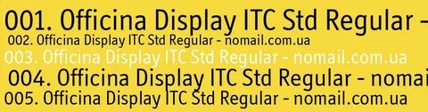 Скачать шрифт Officina Display ITC Std Regular