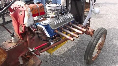 Ford 8N with 1965 Ford 302 V8 engine - YouTube