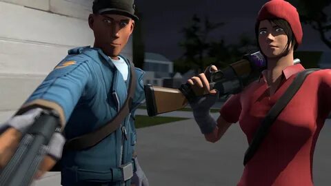 Scout and Femscout during co-op mercenary mission. 