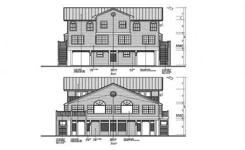 Drawing of the bungalow with different elevation Artist Bung