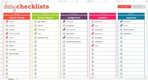 checklist list shopping whatever you want inventory excel sp