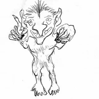 Pukwudgie Drawing Leprechaun Evil Getdrawings Wampanoag Sket