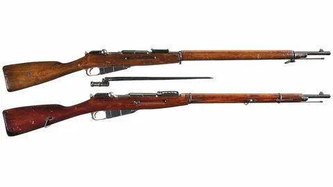 Two Mosin-Nagant Model 1891 Bolt Action Rifles Rock Island A