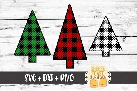 Buffalo Plaid Tree Set - Christmas SVG Files Plaid christmas