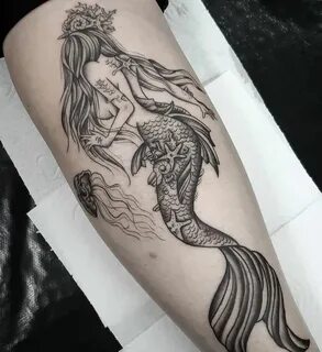 Pin by Ленка on Tatuagem Mermaid sleeve tattoos, Mermaid tat