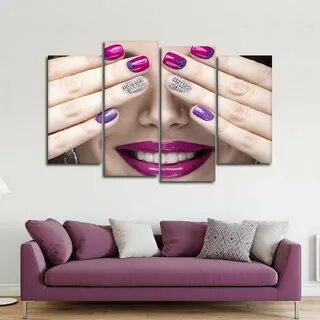 Sassy Chic Nails Multi Panel Canvas Wall Art in 2020 Multi p