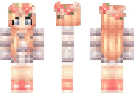 Minecraft Girl Skin With Flower Crown - Gino Valdez