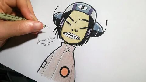 How to draw Noodle from Gorillaz speed drawing - YouTube