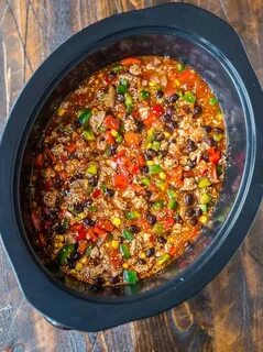 Easy and DELICIOUS Crock Pot Mexican Casserole with quinoa, 