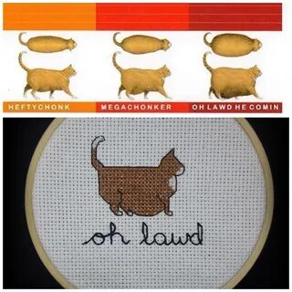 Gallery of oh lawd he comin cross stitch pattern fat cat cro