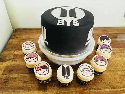 BTS cake & cupcakes Pasteles de fondant, Pasteles de cumplea