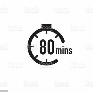 80 Minutes Timer Stopwatch Or Countdown Icon Time Measure Ch