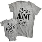 Aunt Niece Shirt Auntie is my Bestie Baby Girl Outfit Baby G