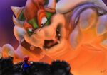 Bowser vs Mario - Character art by Mike McCroskery at Corofl