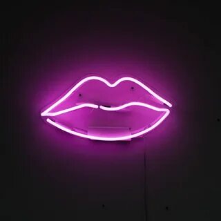 Hot Pink Neon Lips - The kiss of light Neon lips, Neon, Neon