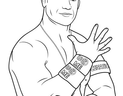 Cena John Drawing Wwe Coloring Printable Getdrawings Sketch Coloring Page.