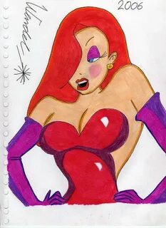 Jessica Rabbit Drawing by Wendel Krolis Fine Art America