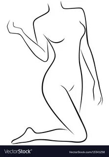 Lower part of slender female body Royalty Free Vector Image