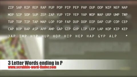 3 letter words ending in P - YouTube