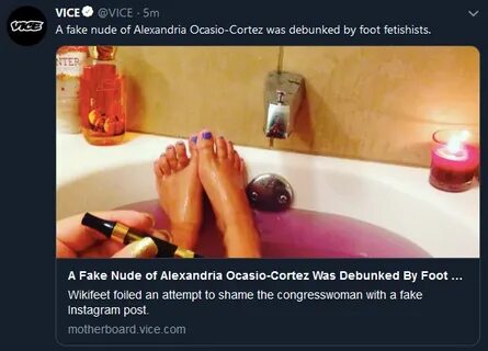 Foot Fetishists spot fake feet Alexandria Ocasio-Cortez Know