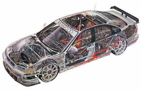 Honda Accord MSD Super Touring 1996 cutaway cars technical c