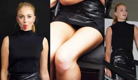 Sophie Turner in Upskirt at Game of Thrones Press Line at co