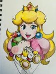 My friend made this adorable drawing of mama Peach feeding b