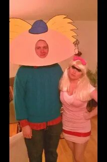 Boyfriend and I! Halloween costume! Arnold and Helga from "H