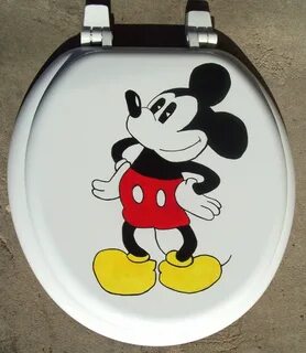 Classic Mickey Mouse Hand Painted Toilet Seat SALE by cindys