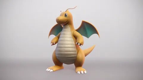 dragonite - realistic dragon pokemon 3D Моделі in Монстр 3DE