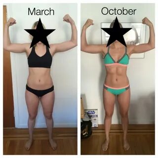 Before and After 8 lbs Fat Loss 6 foot Female 178 lbs to 170