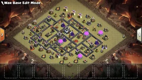 Clash of Clans Bases hybrid for Town hall 9 - ClashTrack.com